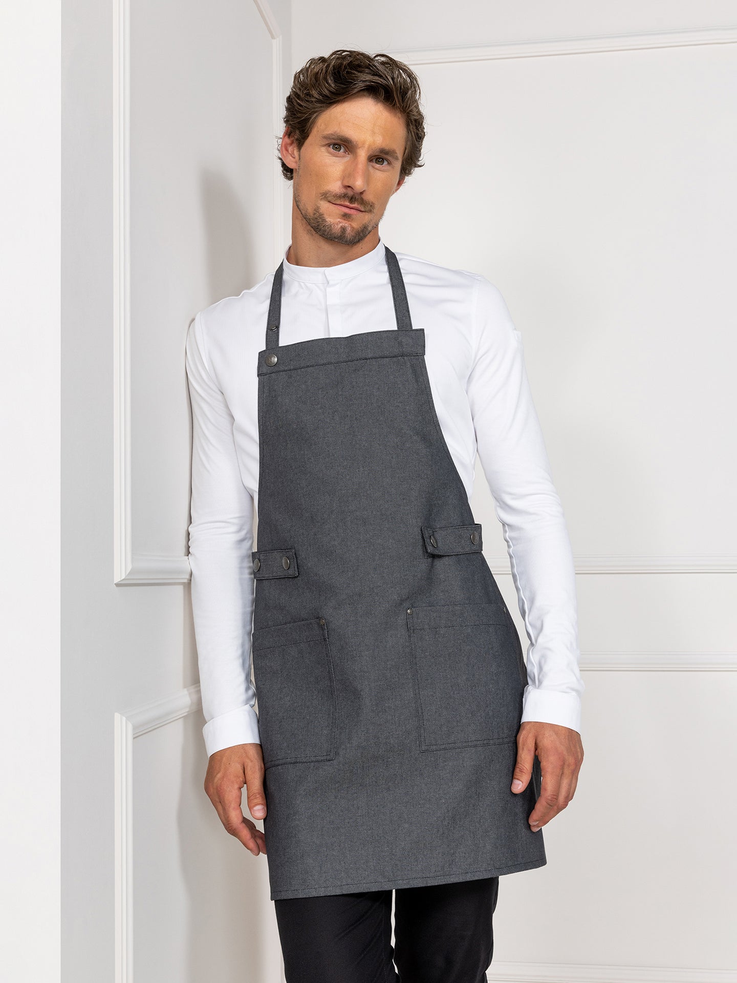 Dakota Heavy Black Denim Light Gray Dakota Heavy Black Denim Le Nouveau Chef