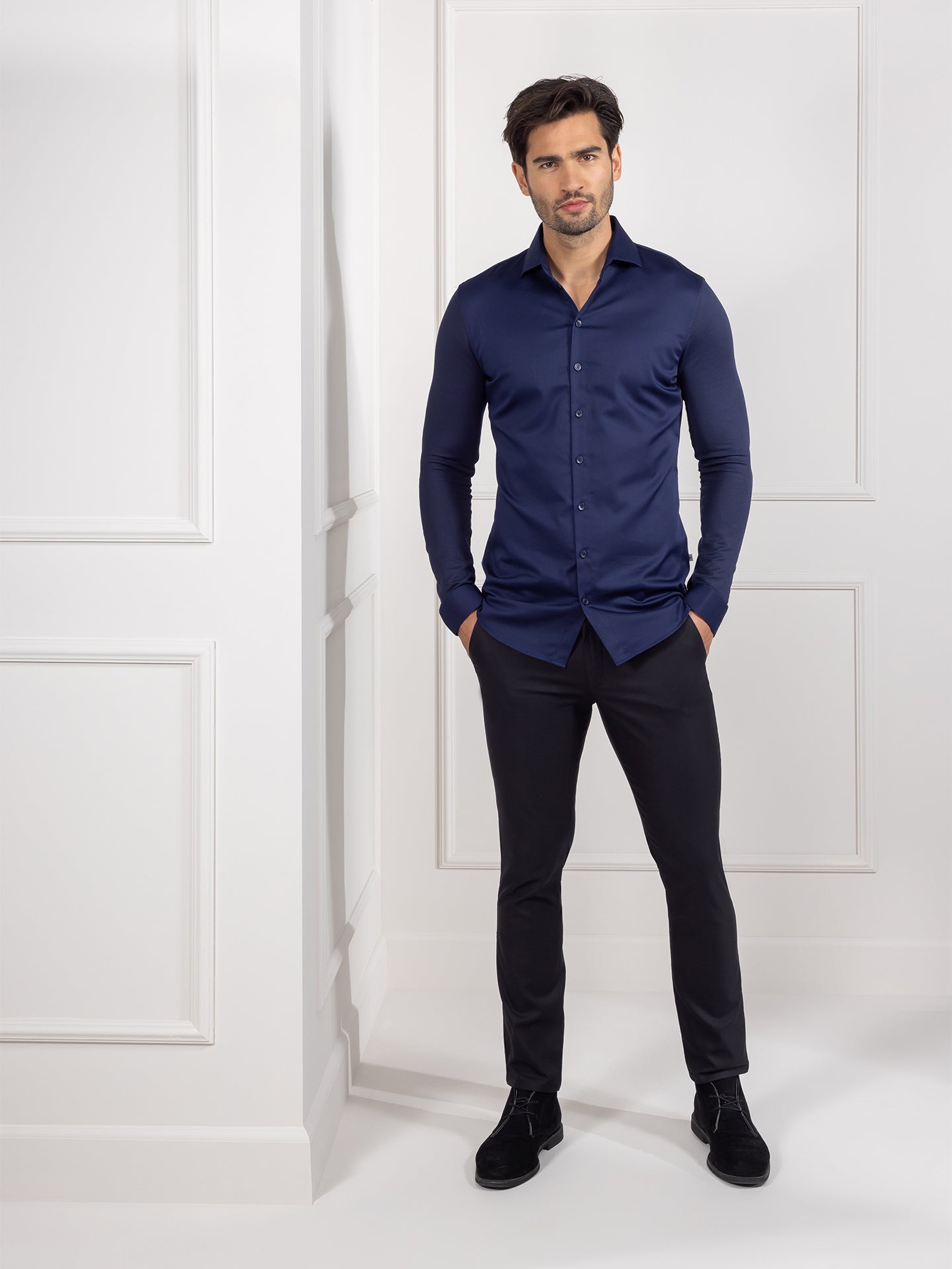Service Shirt Men | Liam Patriot Blue | Le Nouveau Chef Service Shirt Men | Liam Patriot Blue | Le Nouveau Chef